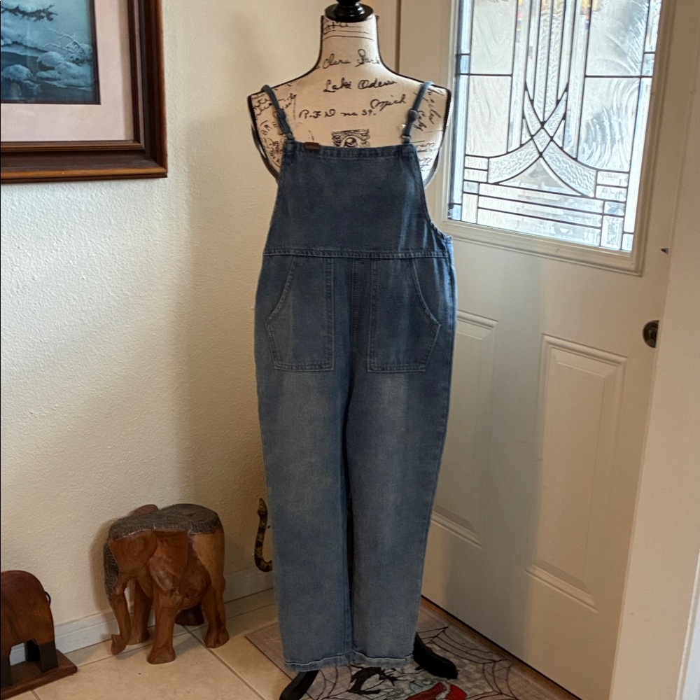 Women's Blue Denim Overalls-Brand is Jeans